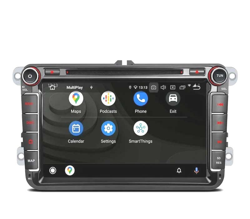 AUTO RADIO ANDROID 11 LCD TÁCTIL 8" VOLKSWAGEN VW PARA SEAT Y SKODA CARPLAY FULL RCA