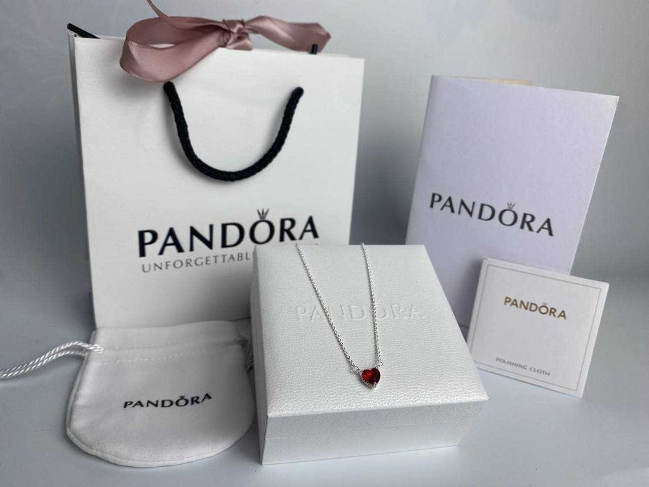 Pandora підвіска Червоне серце з фірмовим пакуванням