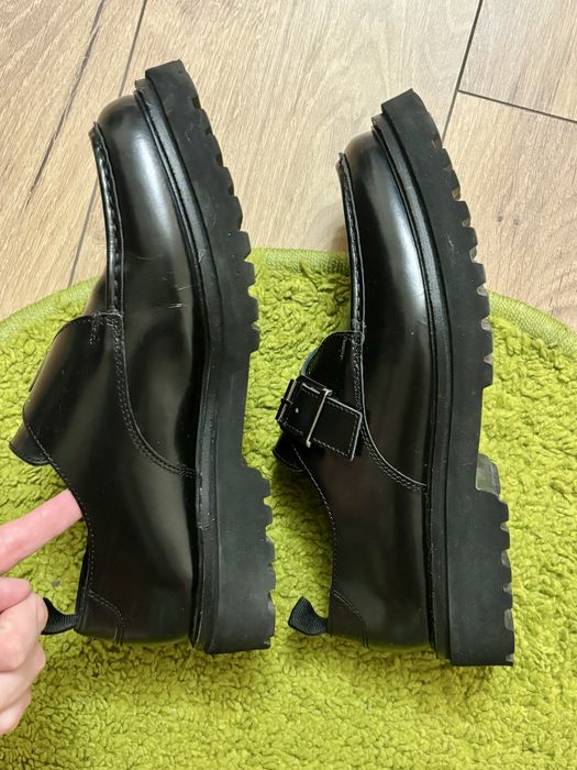 Loafery Półbuty ZIGN, Rozmiar 41, Czarne Gruba Podeszwa