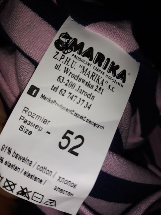 Czapka dla dziewczynki Marika 52 wiosna lato