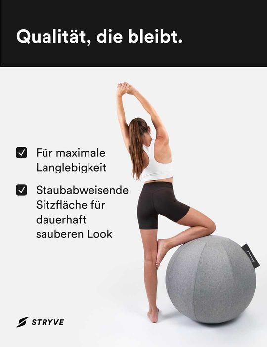 Piłka do ćwiczeń, do siedzenia STRYVE Active Ball Casual Grey 65 cm