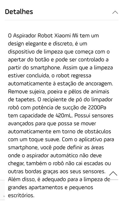 Aspirador Robot Xiaomi Mi Robot Vacuum-Mop Essential MJSTG1 - Branco