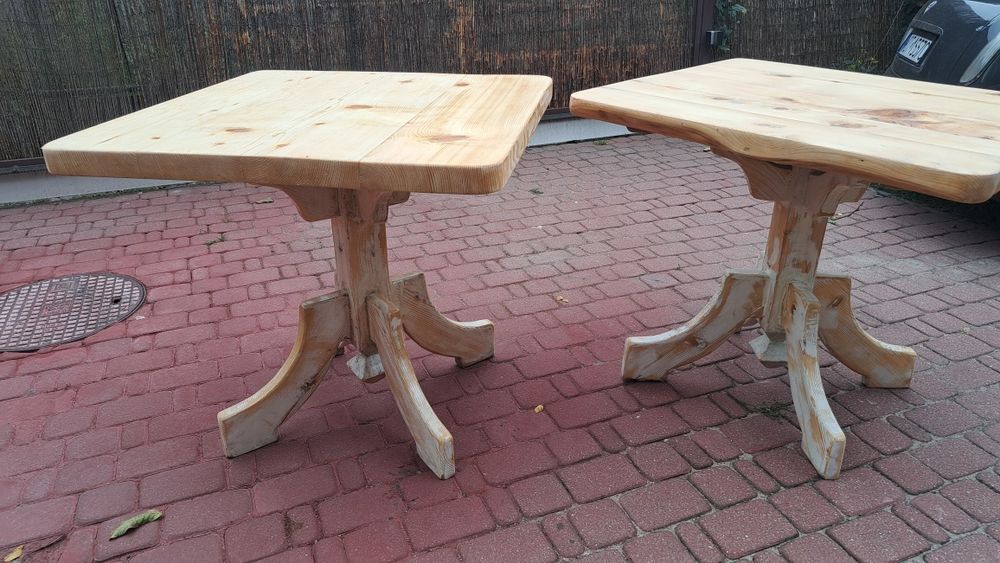 Stół drewniany 80x80 2 sztuki