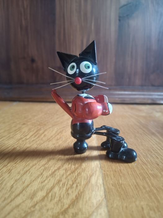 Koty figurki vintage z lat 80 PRL