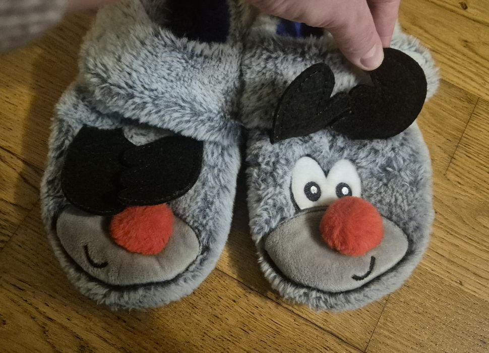 Kapcie miękkie chłopięce reniferki 35/36