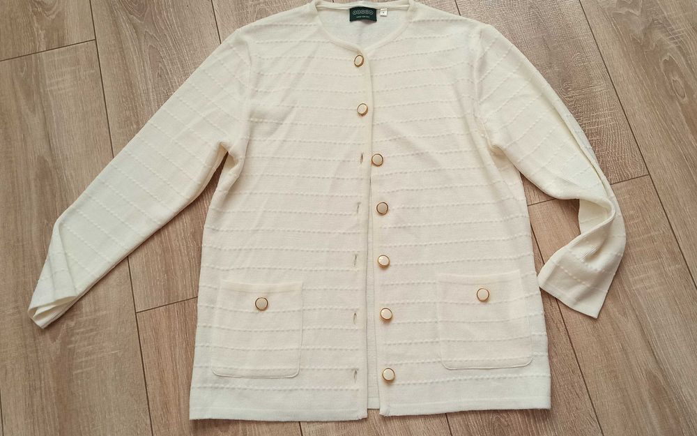 Sweterek biały kremowy S