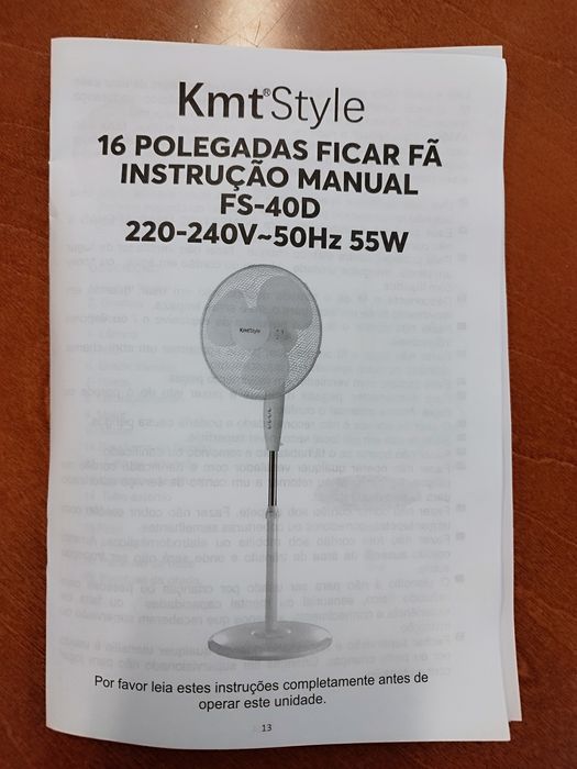 Ventoinha de pé KMT Style 55W nova!