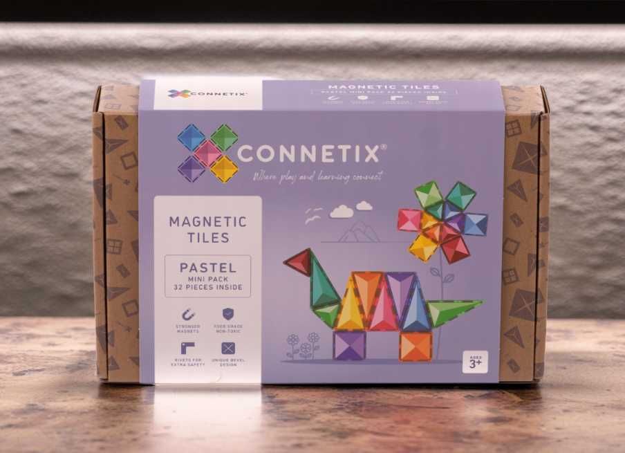 Connetix Pastel Mini 32 el. – Super Klocki Magnetyczne 3D dla Dzieci