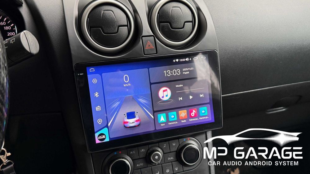 Radio Android Nissan Qashqai J10 4G LTE CarPlay AA Qled Montaż