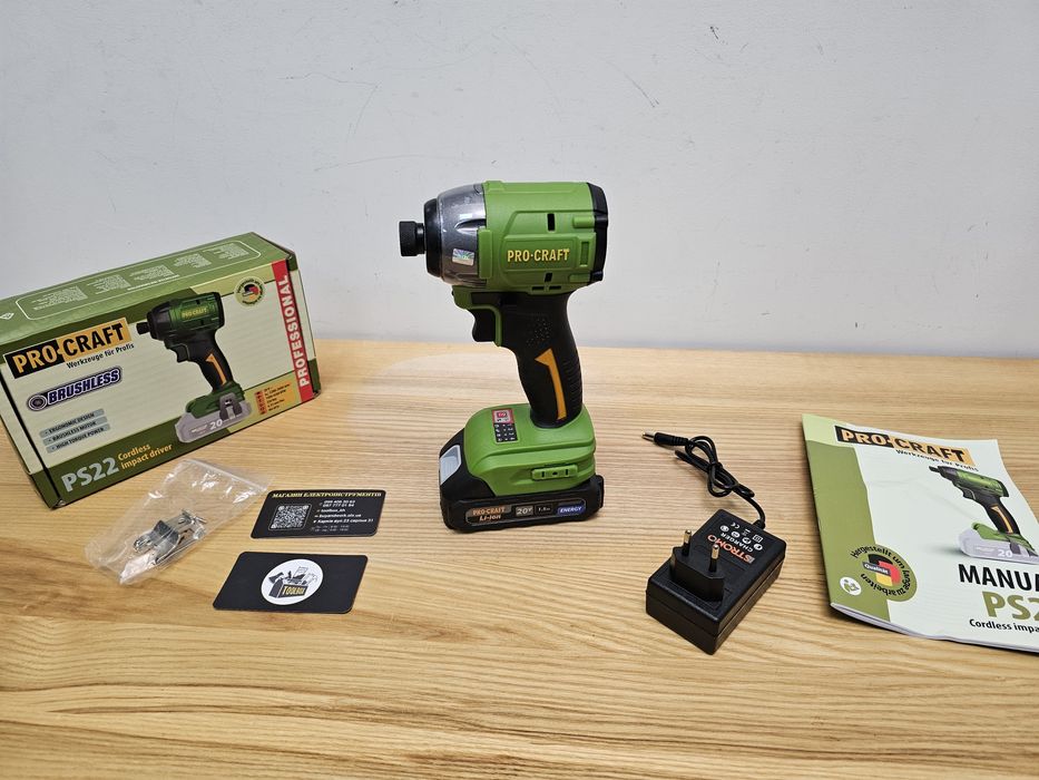 Импакт ProCraft PS22 +Акб+з.у Винтоверт Бесщеточный Гарантия 36мес