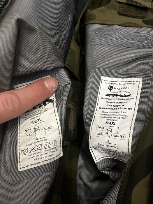 Komplet gore tex kurtka spodnie 128z/mon 128z wojsko we armia