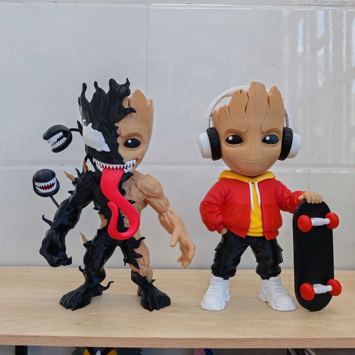 Figure Groot x Venom (Custom) – Pintado à Mão