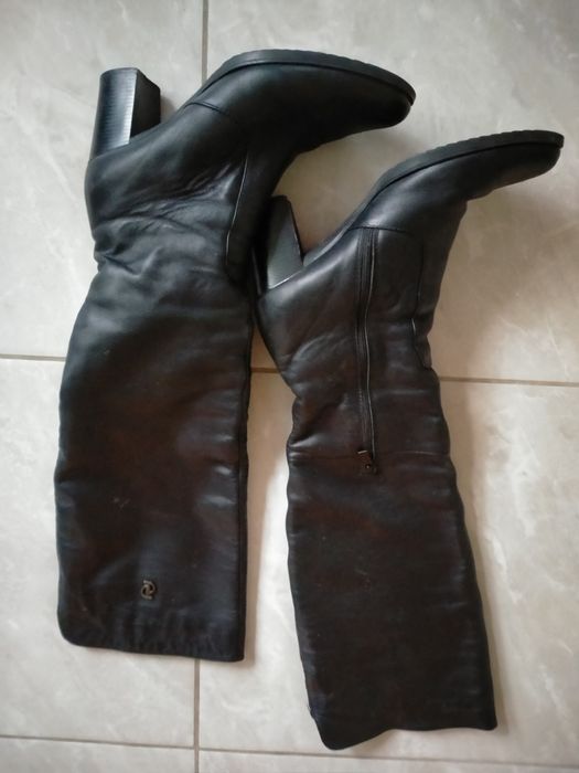 Шкіряні зимові утеплені чоботи