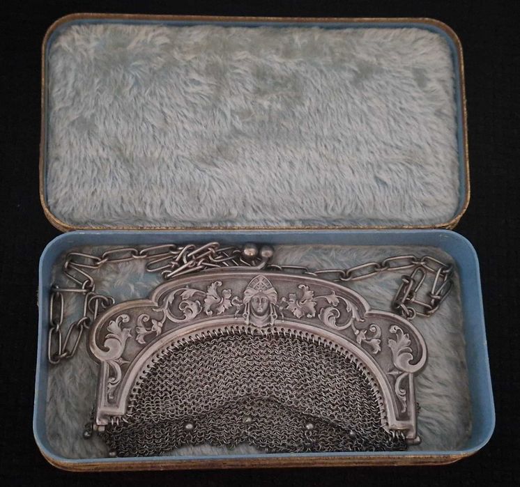 Bolsa Porta Moedas Antigo c/estojo