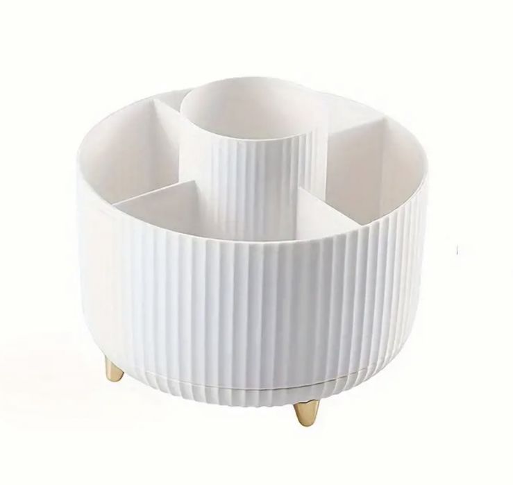 Organizer obrotowy na kosmetyki biały