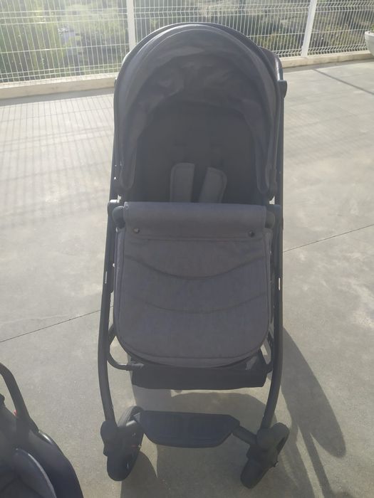 Conjunto carrinho/alcofa + ovo/cadeira de transporte