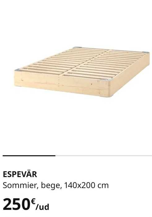 Sommier Espëvar Ikea com colchão NOVO