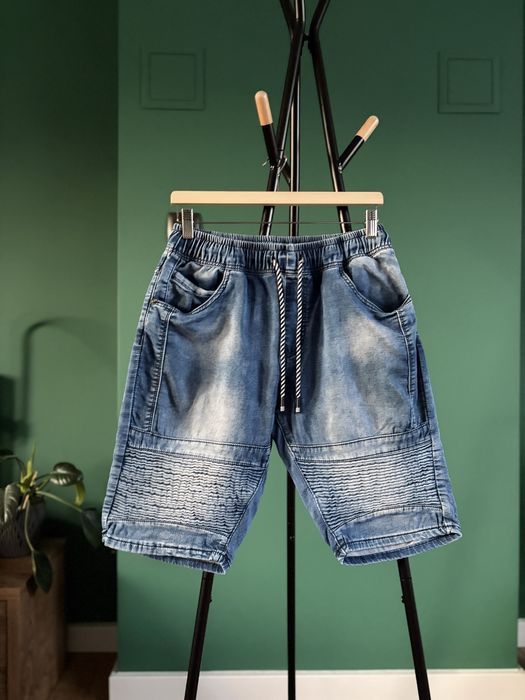 Krótkie spodenki szorty męskie man men blue niebieskie jeans dżins cotton bawełna 34 C&A
