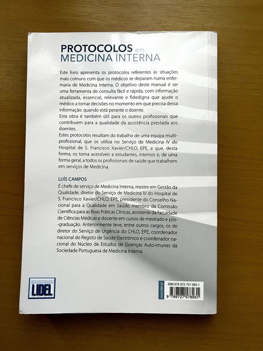 Protocolos em Medicina Interna | Luís Campos | Excelente Estado