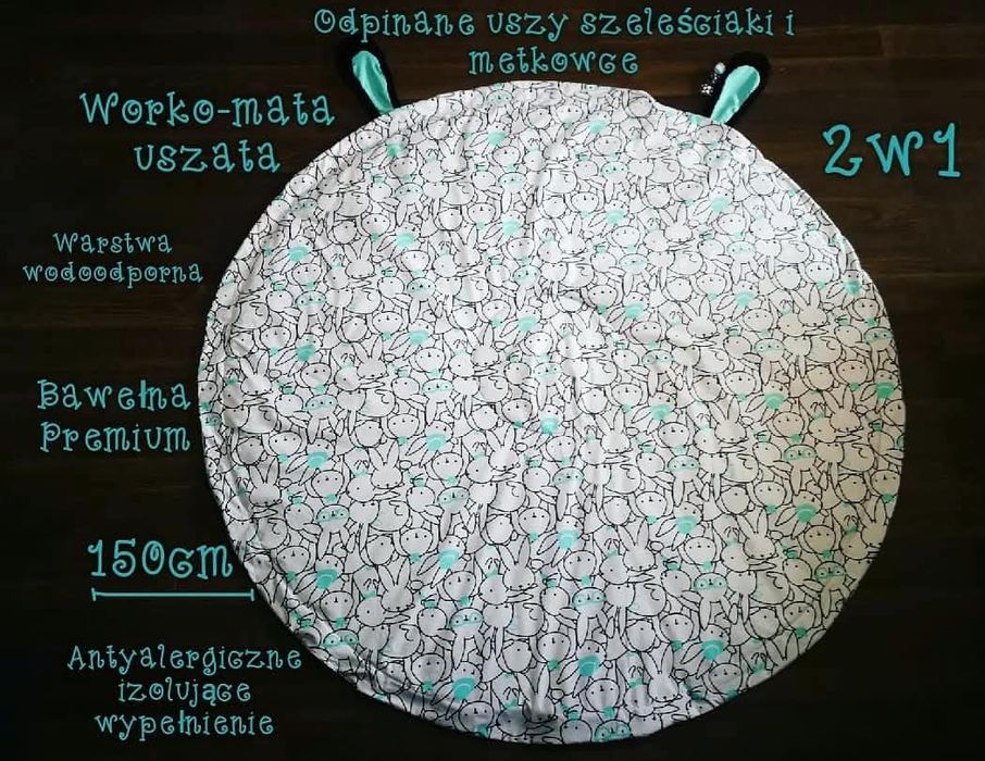 WORKO-MATA  dla dzieci plus kostka sensoryczna 
Mata posiada warstwę w