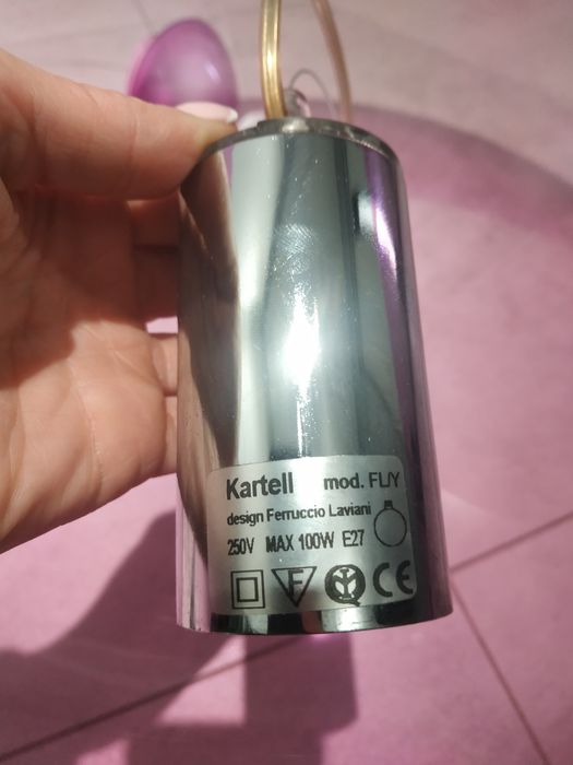 Lampa Kartell Medium FL/Y lampa wisząca LED różowa