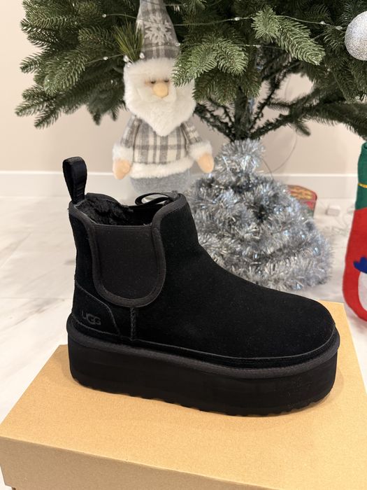 Зимові черевики UGG Neumel Platform Chelsea Boot Black