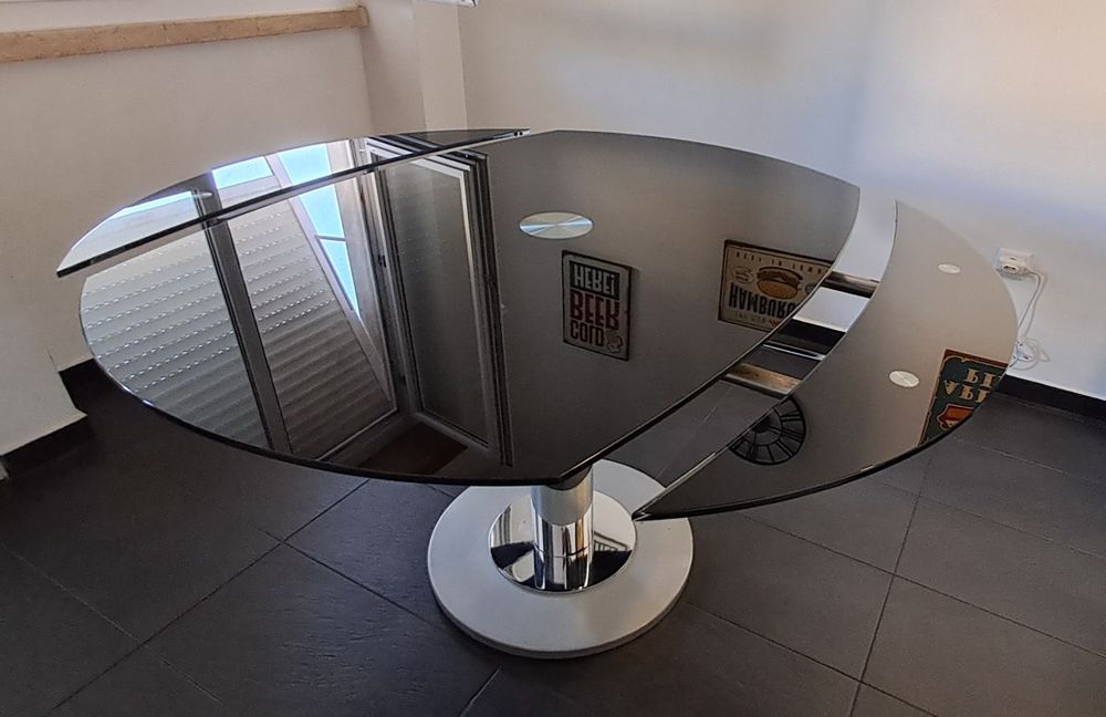 Mesa jantar vidro design italiano