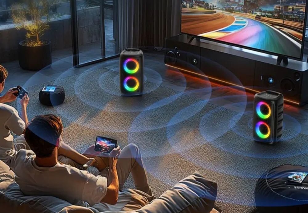 Coluna com microfone de oferta para karaoke conectavel