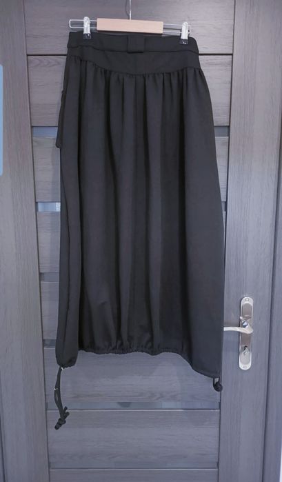 Dluga modna spodnica ze sciagaczem i kieszeniami vintage boho Nowa hip