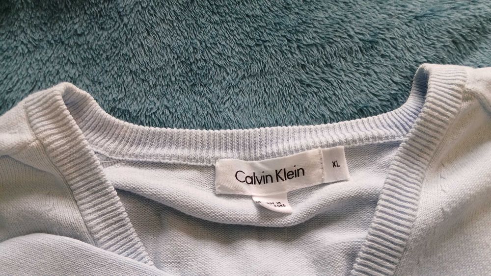 Sweterek meski Calvin Klein błękitny