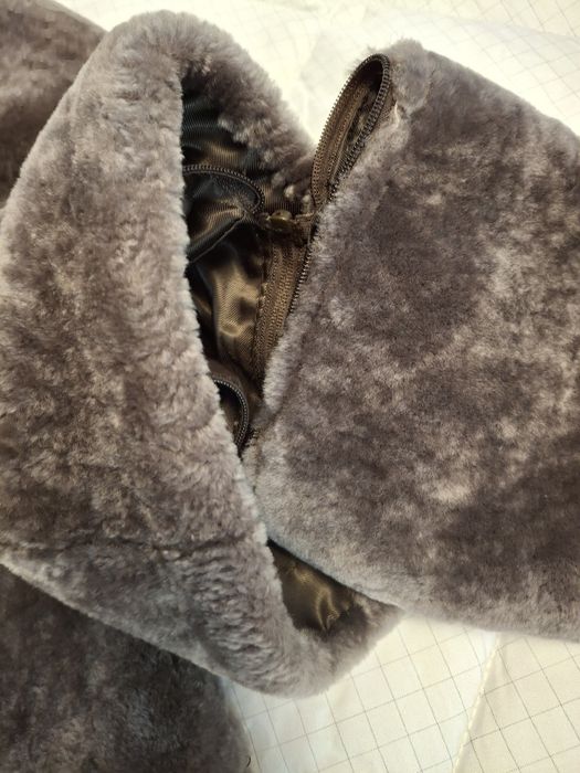 Шуба мутонова,  срібляста