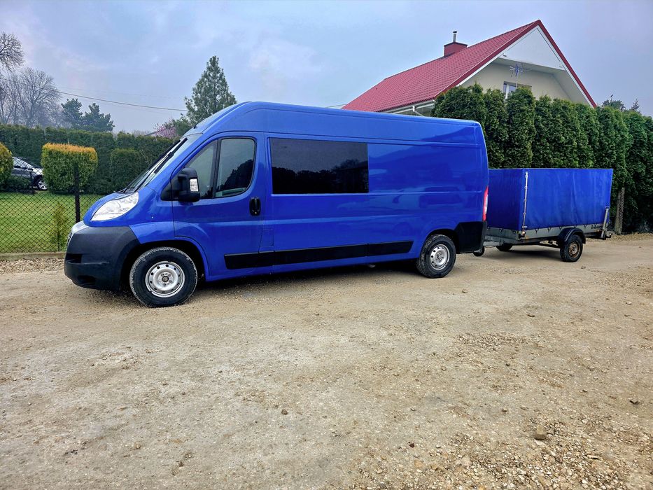 Wynajem bus z przyczepą + kierowca / FIAT DUCATO L3H2 7 os