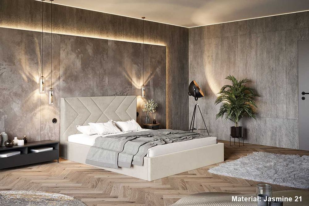 łóżka Łóżko tapicerowane STELLA 160x200 180x200 - stelaż + pojemnik