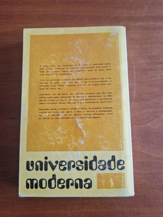 Livro "Curso de Linguística Geral", de Ferdinand de Saussure,  1978.