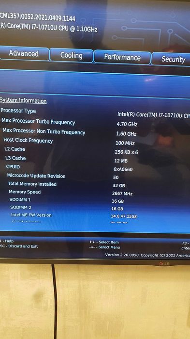 NUC I7 10710U + 500GB SSD + 16MB RAM