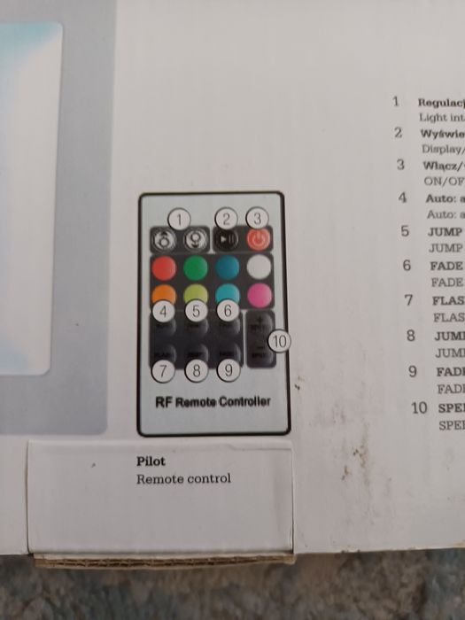 Panel LED sterowany pilotem