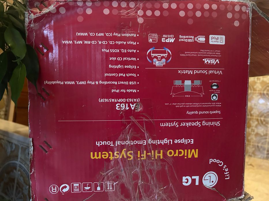 Aparelhagem LG Micro Hi-Fi FA163 – CD, USB, Rádio FM