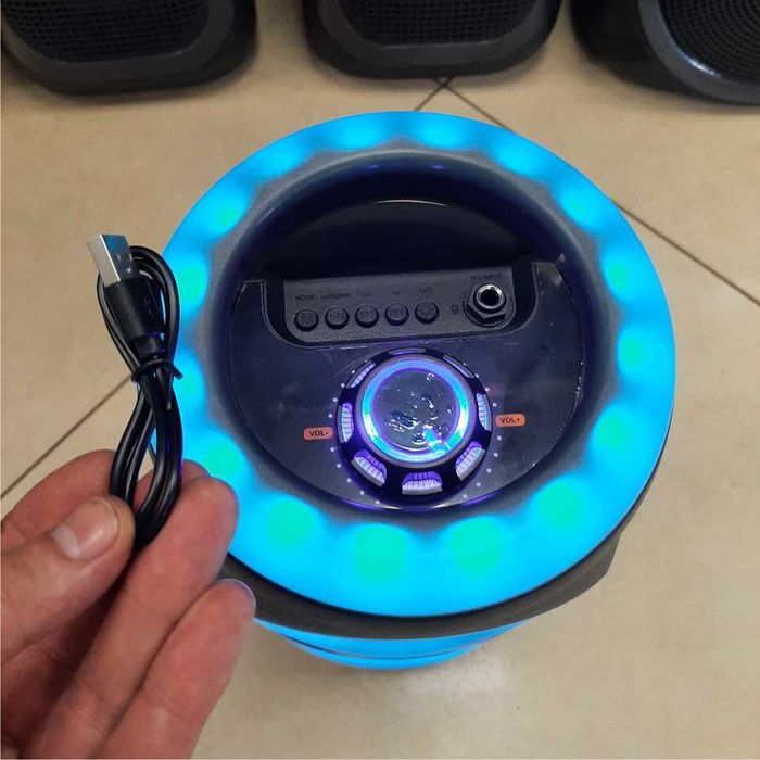 Bluetooth колонка 40см | RGB підсвітка | Караоке