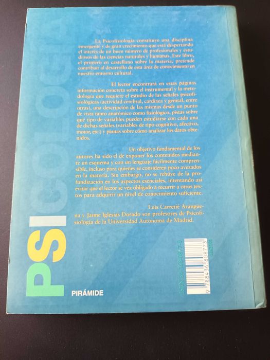 "Psicofisiología - Fundamentos Metodológicos" L. Arangüena e J. Dorado