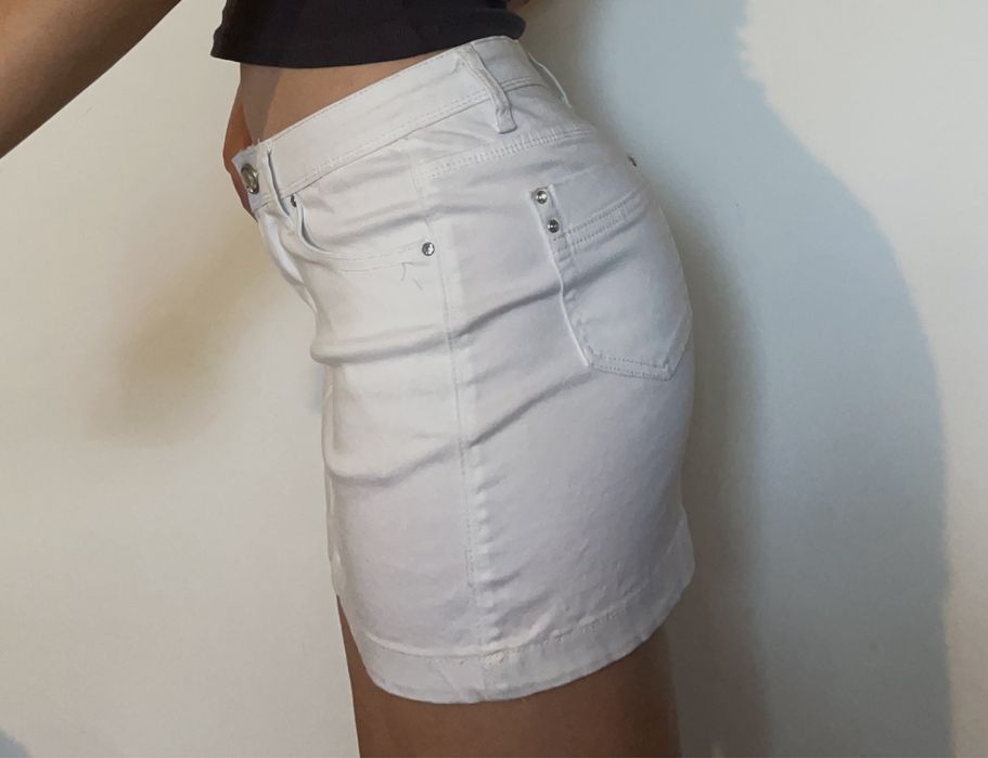 Джинсова міні спідниця