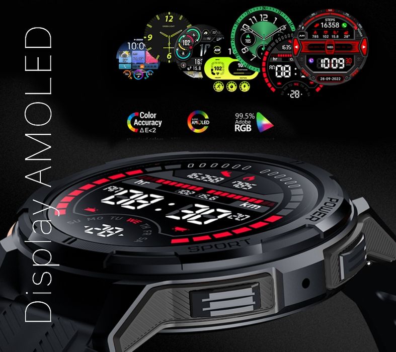 smartwatch męski rubicon rncf26-1 black
