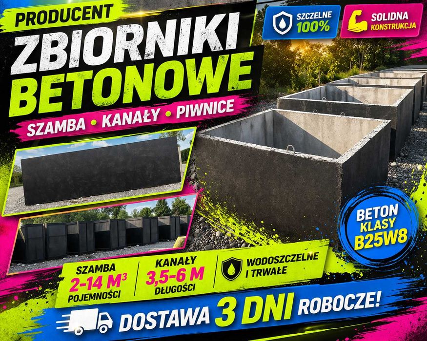 zbiornik na gnojowicę SZAMBO betonowe SZAMBA KANAŁ kanały GDAŃSK TCZEW