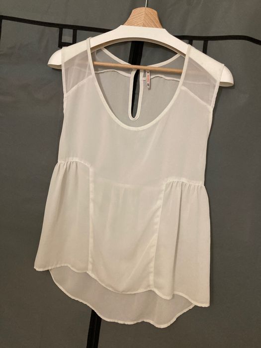 Bluzka biała, Bershka ,rozmiar s