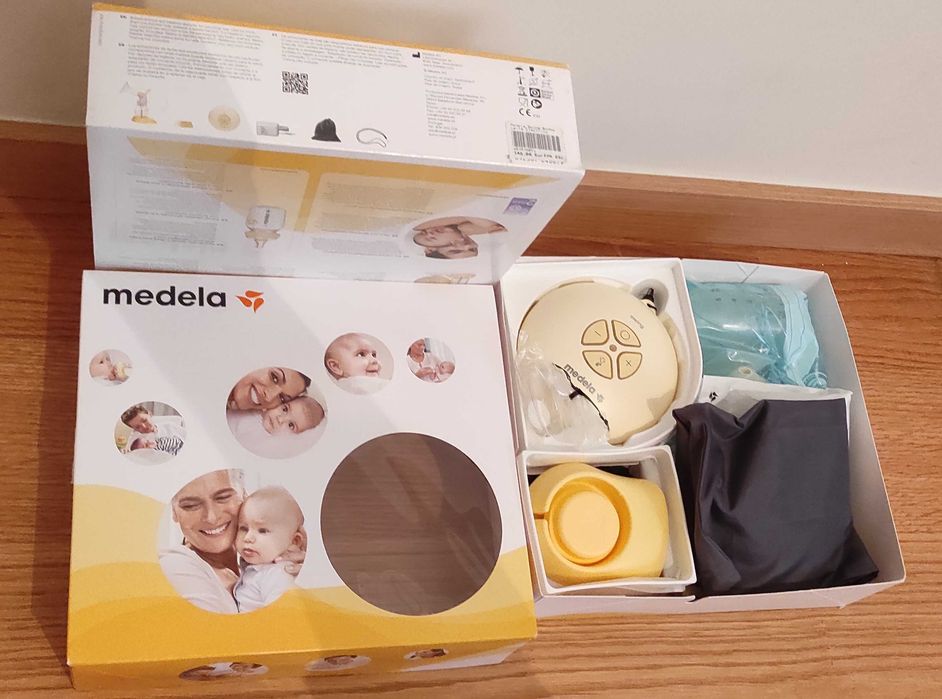 Bomba tira-leite Medela e caixa de 10 sacos