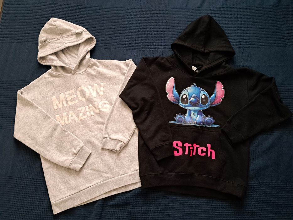 Cool club 2 bluzy szara I czarna ze stichem  140-146