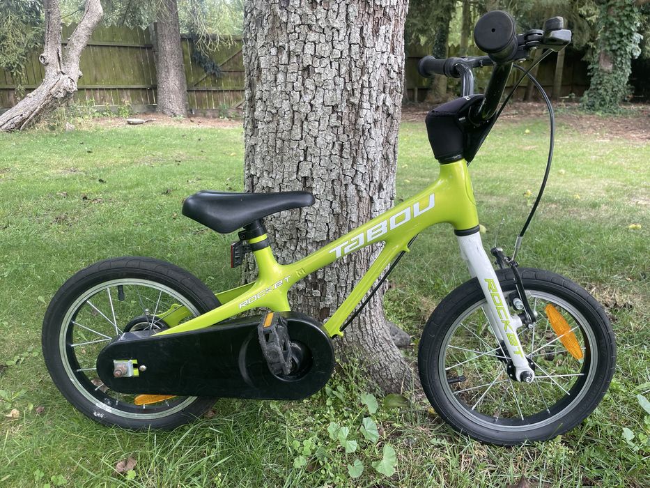TABOU ROCKET LITE MG 14” LIME/WHITE – lekki rower dziecięcy