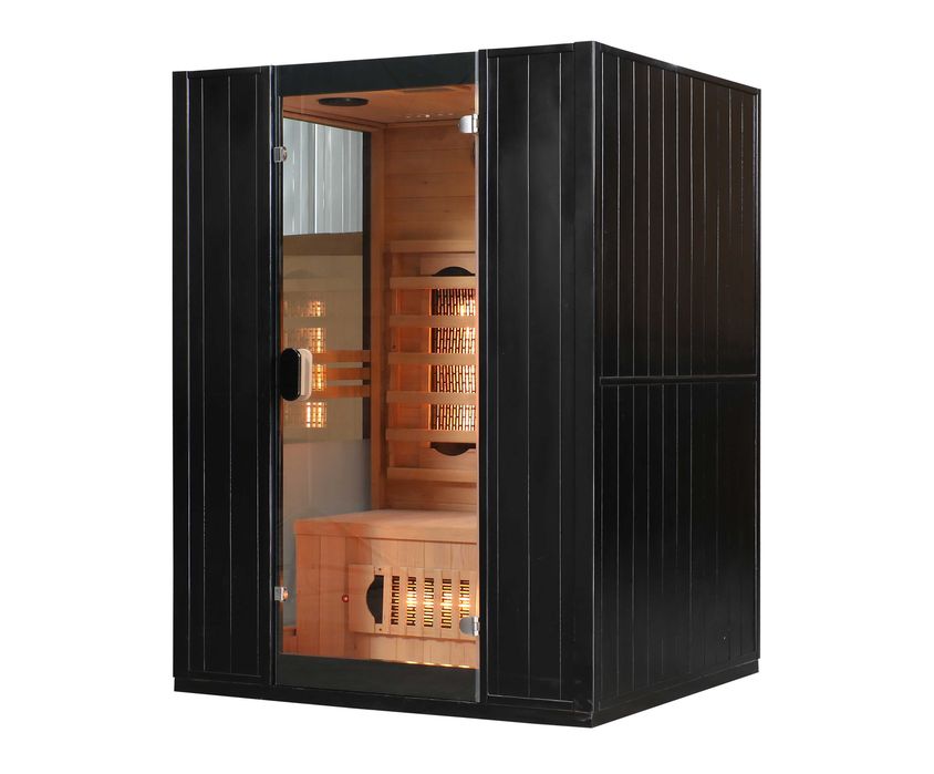 SAUNA INFRARED RIMINI CZARNA75°C 6 Prom.Kwarcowych w Pełnym Spectrum