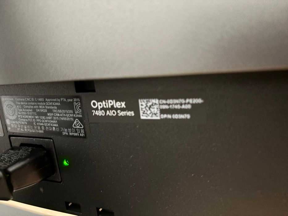 Komputer Dell AIO Optiplex 7480 i3 10 gen/16GB RAM/256GB SSD/W11 PRO