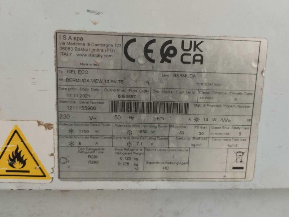 vitrine para gelados ISA bermuda RV13 VIEW para desocupar urgente