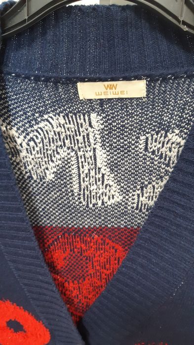 WEI WEI Granatowy Kardigan/Sweter UNI S M L